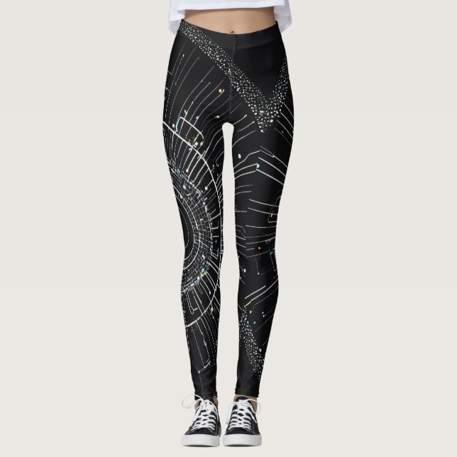Leggings i Midnight Gnistra: twinkle Elegance (Framsida)