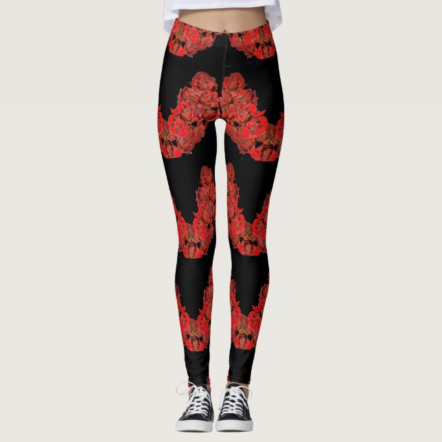 Leggings in Red and BLack Unique Ro (Framsida)