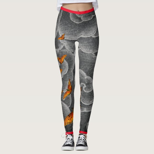 Leggings JAPANESE CLOUES AND BUTTERFLIES (Framsida)