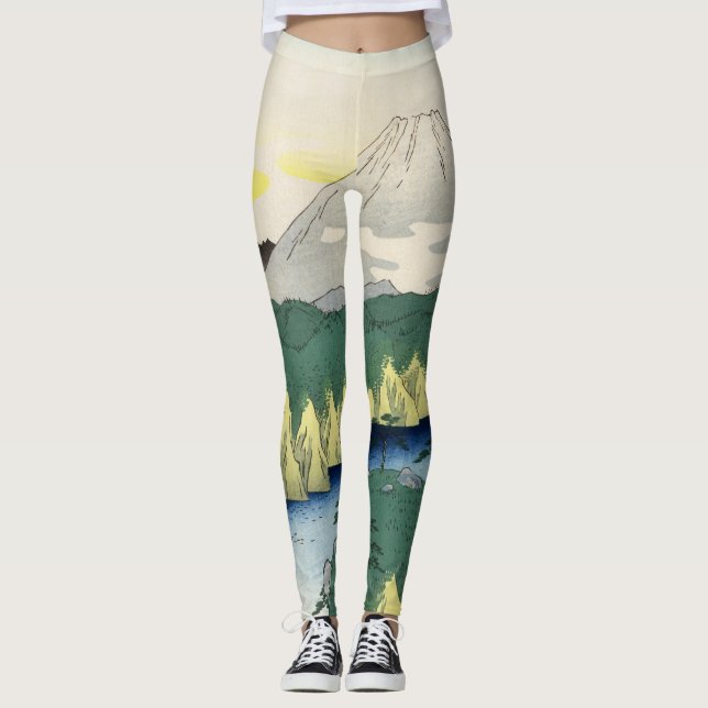 Leggings JAPANESE WOOD BLOCK (Framsida)