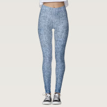 leggings jeans blå florat modern svart chic