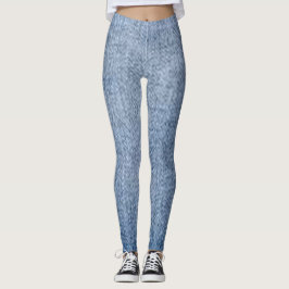 leggings jeans blå florat modern svart chic