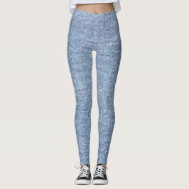 leggings Jeans Blå Röd blomma modern svart chic