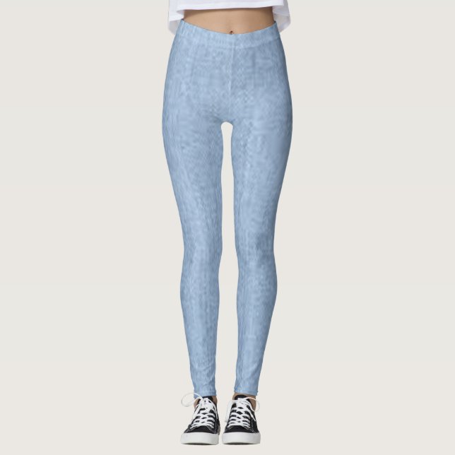 leggings Jeans Blå Röd florat modern svart chic (Framsida)
