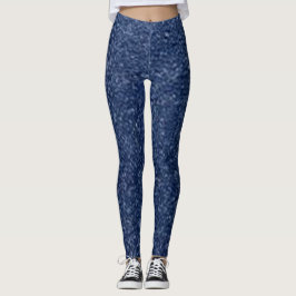 leggings Jeans Blå Röd florat modern svart chic
