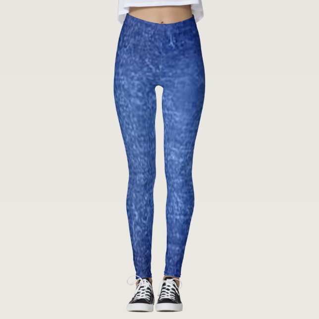 leggings Jeans Blå Röda blommig modern svart chic (Framsida)