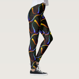 Leggings Jimette Design de bleu orange noir