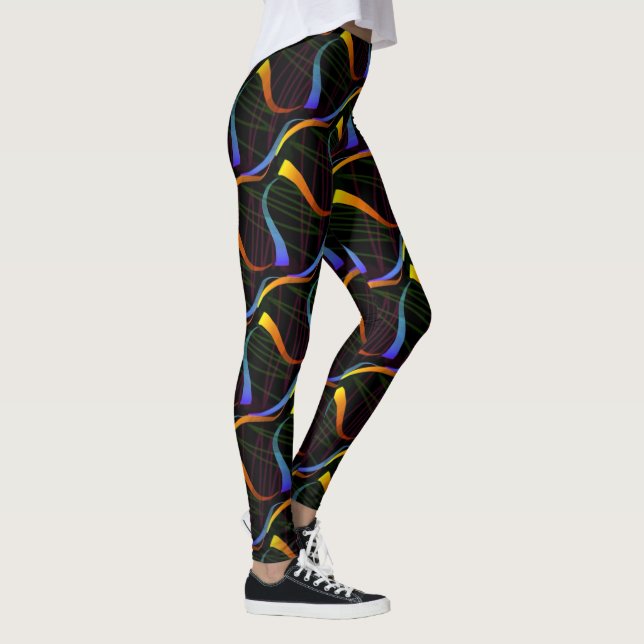 Leggings Jimette Design de bleu orange noir (Höger)