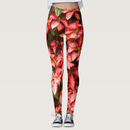 Leggings julblomma Poinsettia