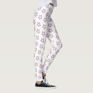 Leggings-juli 4:e patriotiska stjärnor leggings