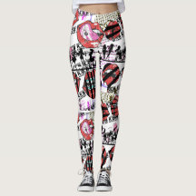 Leggings KGB Red Juicy Läppar McFly