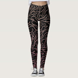 Leggings kvinna glitter rosa