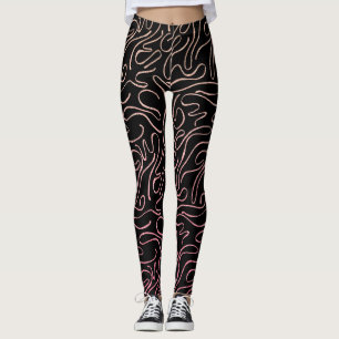 Leggings kvinna glitter rosa