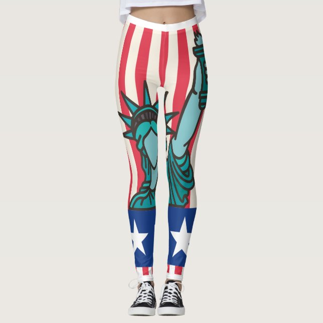 Leggings kvinna idrottare logotyp sport usa (Framsida)