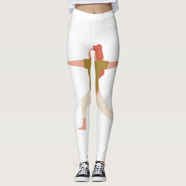 Leggings kvinna idrottare logotyp yoga sport  (Framsida)