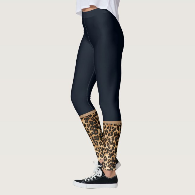 Leggings-leoparder för kvinnor leggings (Vänster)