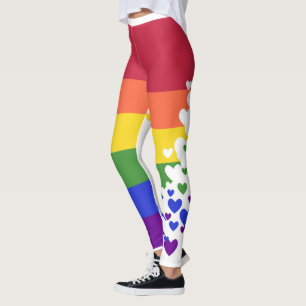 Leggings - LGBTQI-Flagga flyghjärter