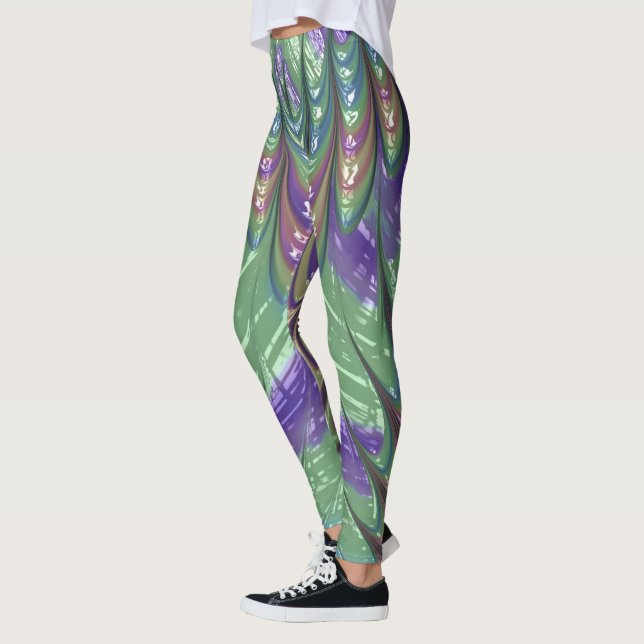 Leggings ~ lila grönt ~ Original (Vänster)