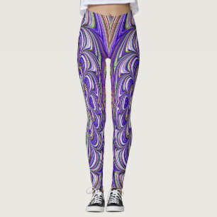 Leggings ~lila grönt vit ~ Original