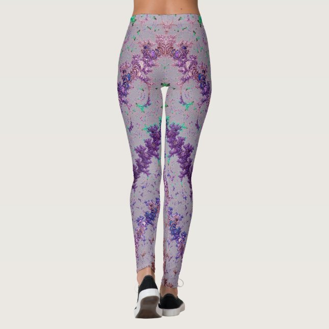Leggings ~ Lila Rosa Grönt ~ Original (Baksida)