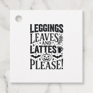 Leggings Löv Lattes Halloween Höst Kaffe Design Gåvor Etiketter