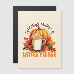 Leggings, Löv och lattes Snälla - blek estetisk