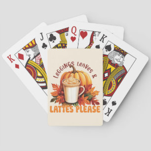 Leggings, Löv och lattes Snälla - blek estetisk Casinokort