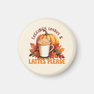 Leggings, Löv och lattes Snälla - blek estetisk Magnet