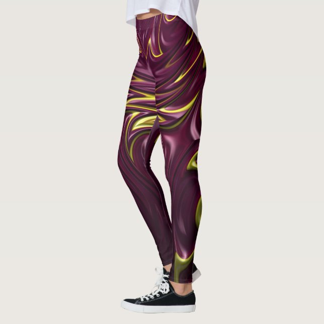 Leggings ~ maroon guld ~ Original (Vänster)