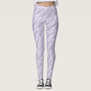 Leggings med diagonala lila ränder