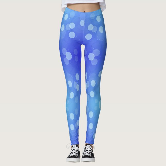 Leggings med en blå gradient med cirkulära  (Framsida)