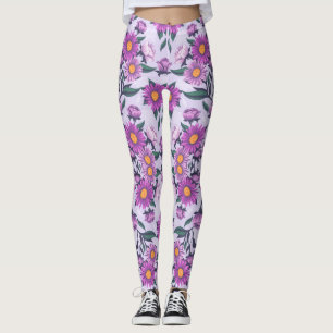 Leggings med ett djärvt blommönster