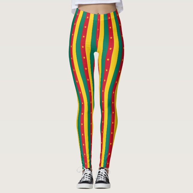 Leggings med flagga av Kamerun (Framsida)