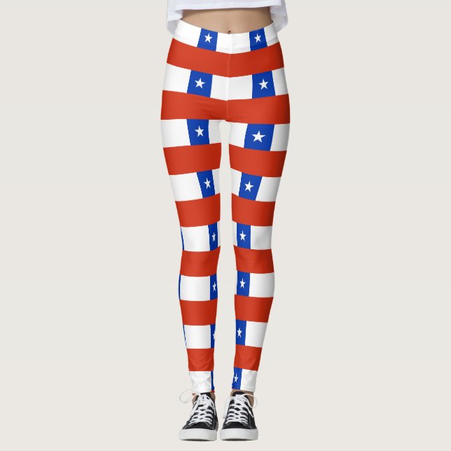 Leggings med flagga Chile (Framsida)
