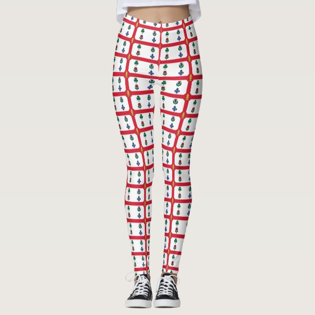 Leggings med flagga från Montréal, Kanada (Framsida)