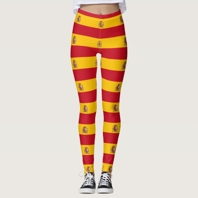 Leggings med flagga Spanien (Framsida)