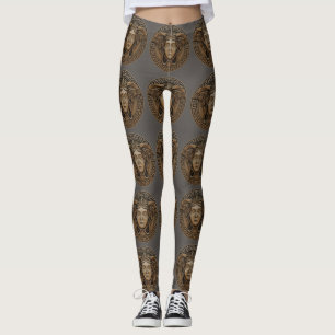 Leggings med genomgående tryck av Bronze Medusa