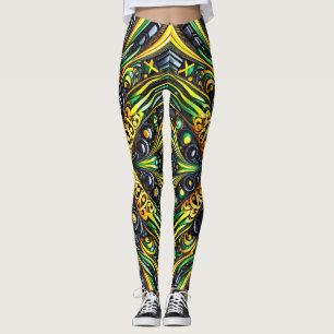 Leggings med Jamaican Färg design