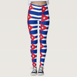 Leggings med Kuba flagga