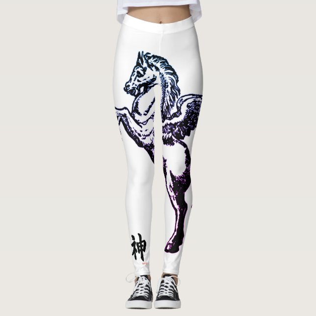 Leggings MED PEGASUS MED KANJI FÖR GUD (Framsida)