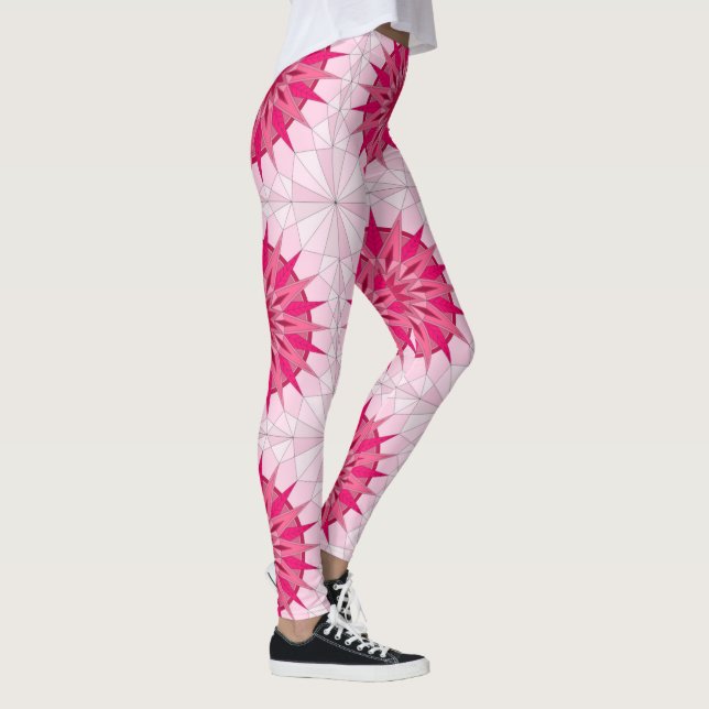 Leggings med rosa underbar konst (Höger)