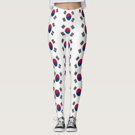 Leggings med sydkoreansk flagg