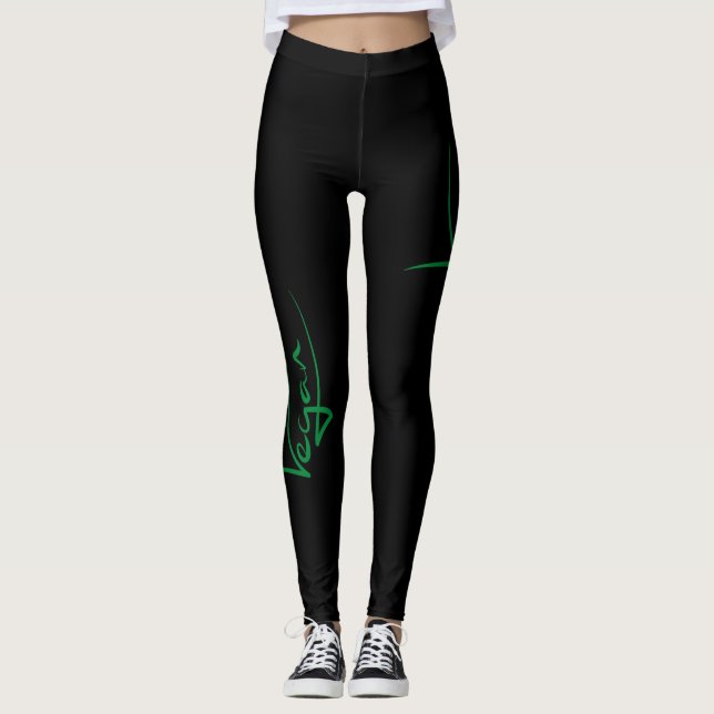 Leggings med Vegan namnteckning (Framsida)