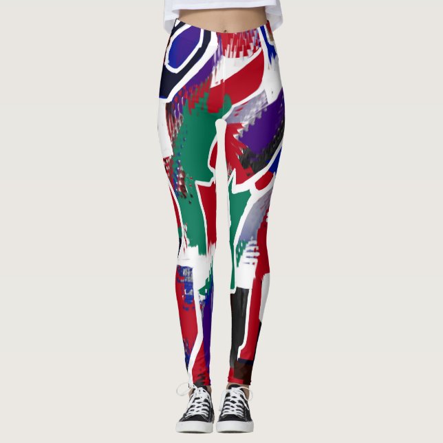 Leggings mit starken Farben (Framsida)