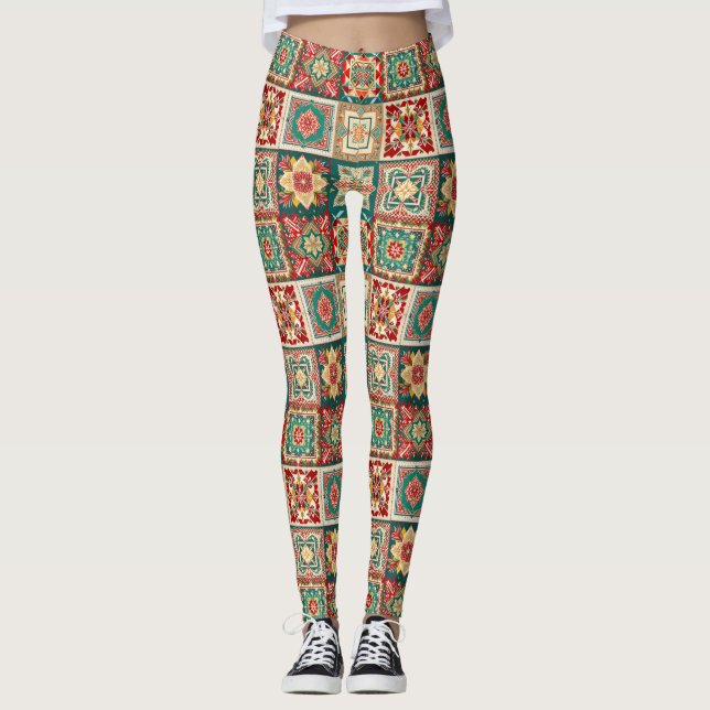 Leggings Mönster jul (Framsida)