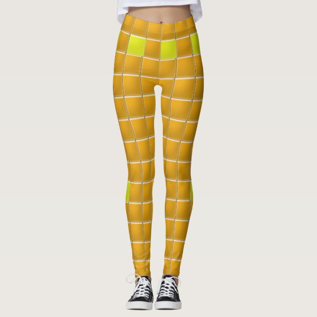 Leggings - Mosaic Orange Tiles (Framsida)