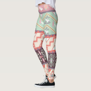 Leggings/Native American Aztec Mönster Leggings