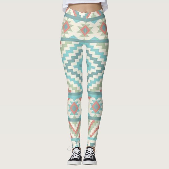 Leggings/Native American Mönster Leggings (Framsida)