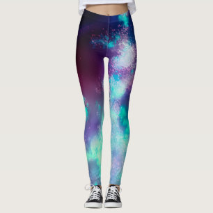 Leggings nattetid Himlar Neon Ljus