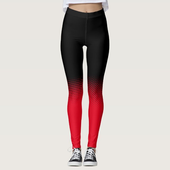 Leggings negro con lunares y fondo personalizable (Framsida)